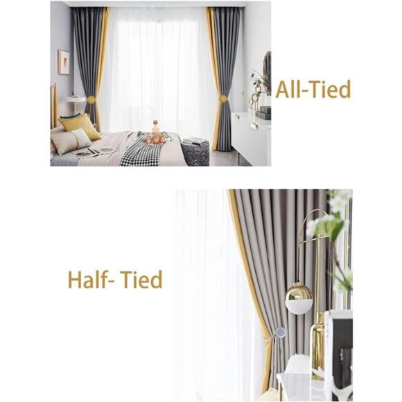 Magnetic Tiebacks for Curtains, 2 Pack Sparkling Crystal Flower Curtain Tiebacks - Picture 2 of 6